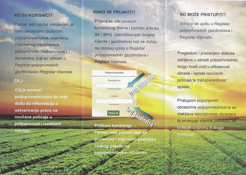 Farmer portal - poziv poljoprivrednicima