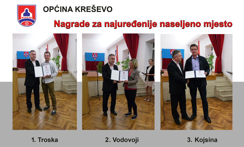 Dobitnici nagrada za najljepše uređeno dvorište i terasu te za najljepše uređeno naseljeno mjesto za 2016. godinu