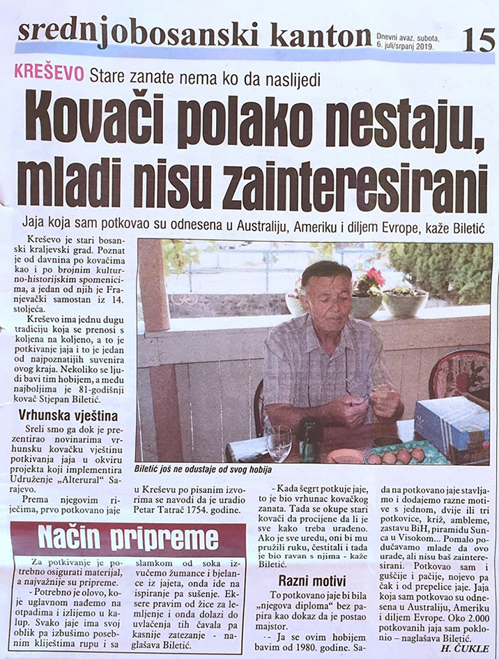 "Dnevni avaz" o potkivanju jaja u Kreševu