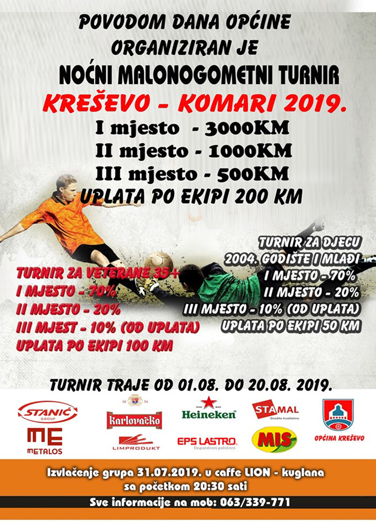 Počinje turnir u Komarima