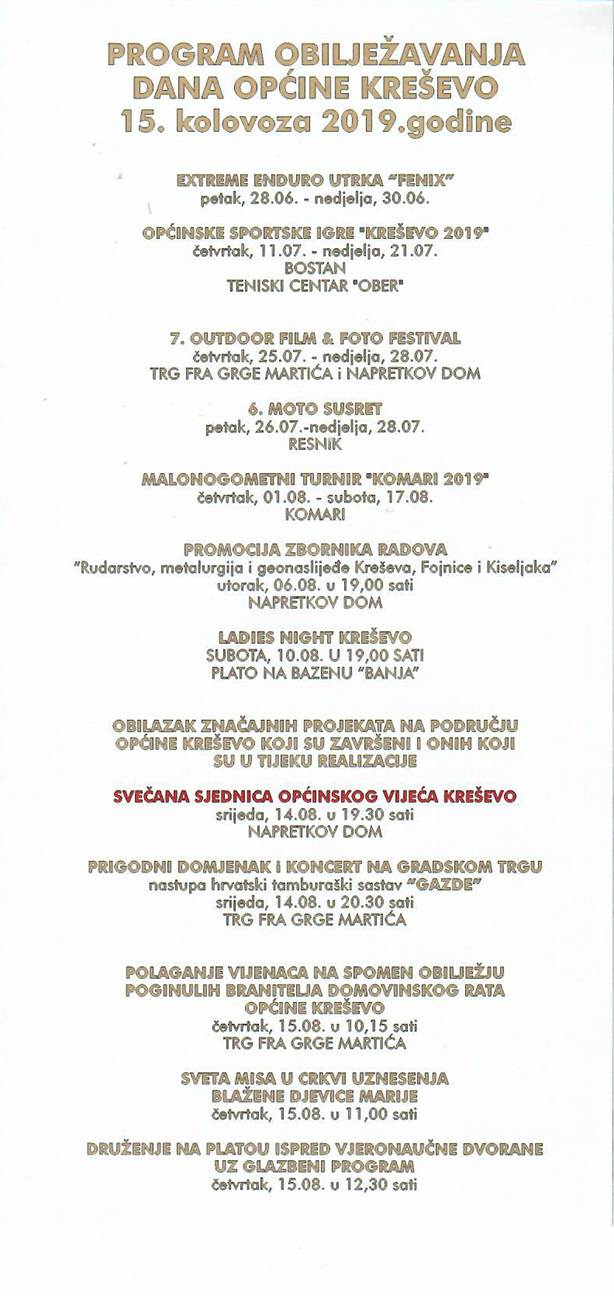 Svečano obilježavanje Dana općine Kreševo