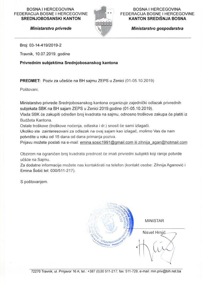 Poziv za sudjelovanje na ZEPS-u