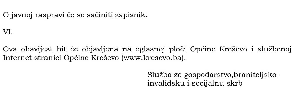 Poziv na javnu raspravu - izgradnja mikro hidroelektrane