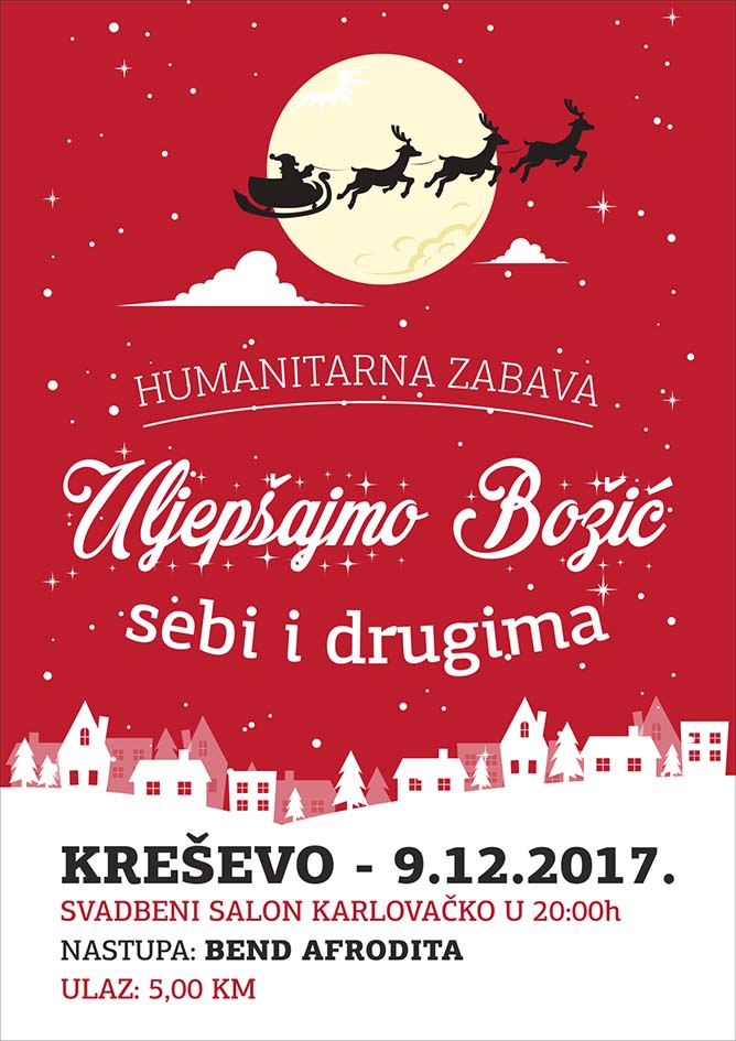 Humanitarna zabava "Uljepšajmo Božić sebi i drugima" - najava