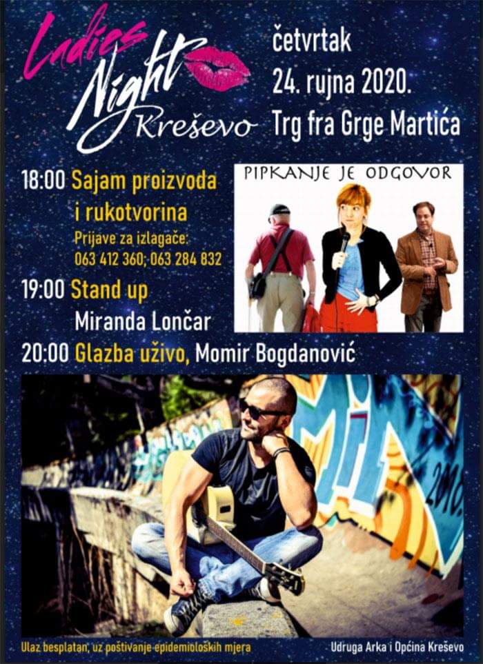 Najava: U četvrtak na Trgu fra Grge Martića "Ladies night Kreševo"