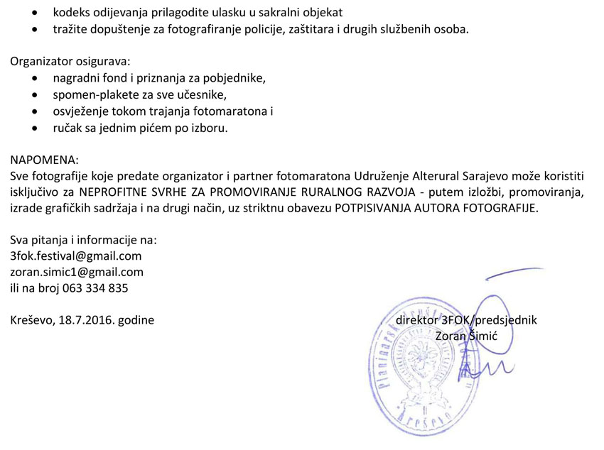 Poziv na prvi 3FOK fotomaraton