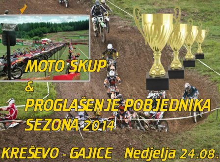 U nedjelju na Gajicama druženje motociklista, posljednja utrka prvenstva BiH i proglašenje pobjednika za 2014. godinu