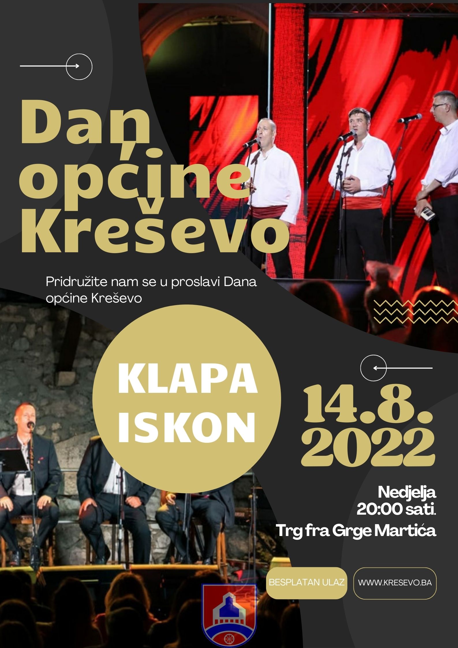 Na Dan općine Kreševo će nas zabavljati klapa Iskon