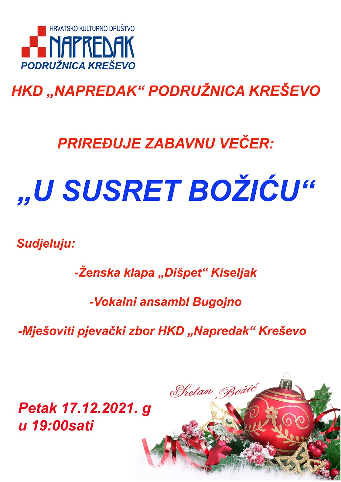 Najava: „U susret Božiću“ 