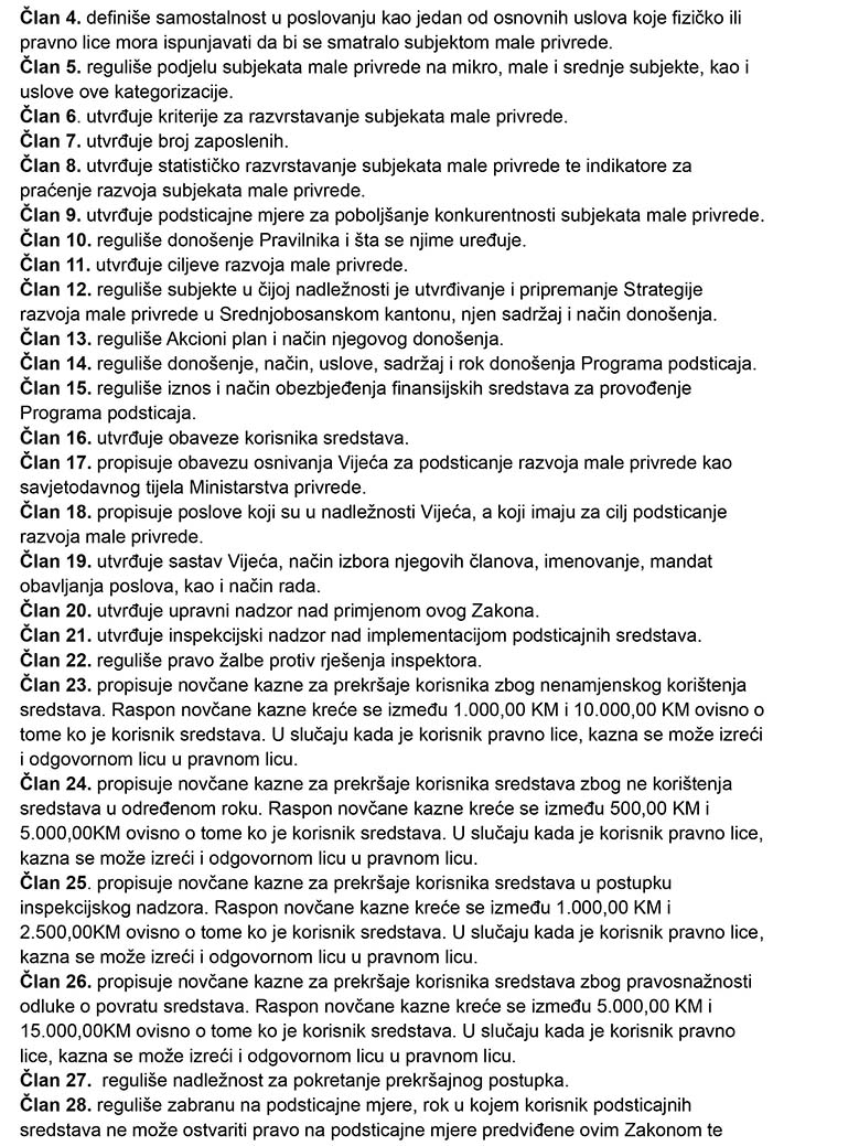 Zakon o poticaju razvoja male privrede 11