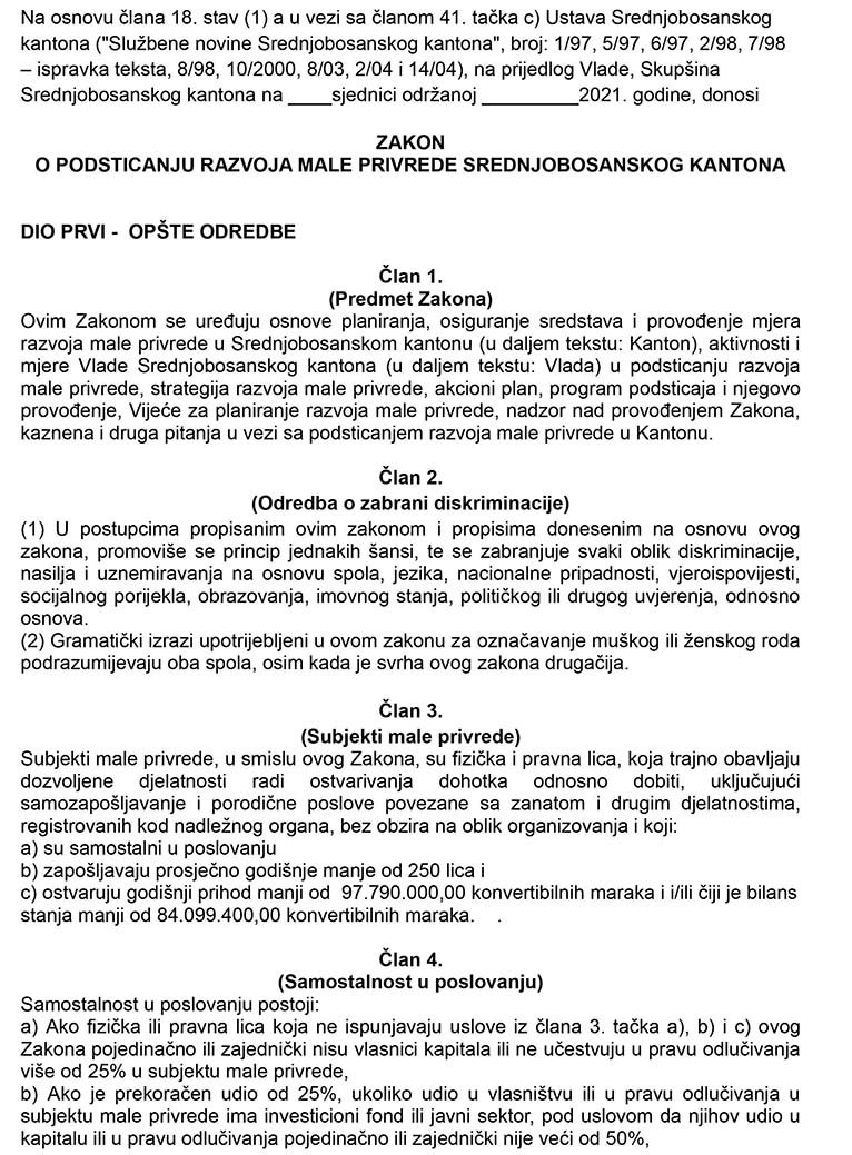 Zakon o poticaju razvoja male privrede 2