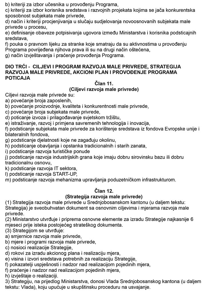 Zakon o poticaju razvoja male privrede 5