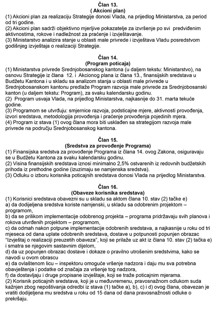 Zakon o poticaju razvoja male privrede 6