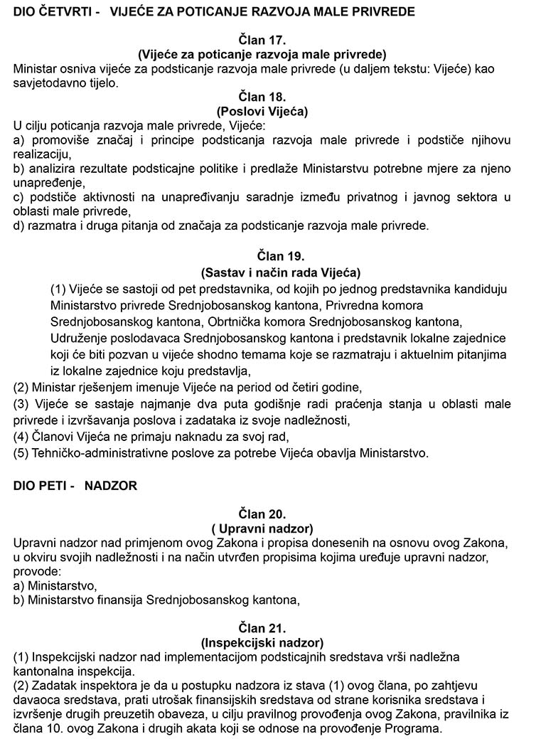 Zakon o poticaju razvoja male privrede 7