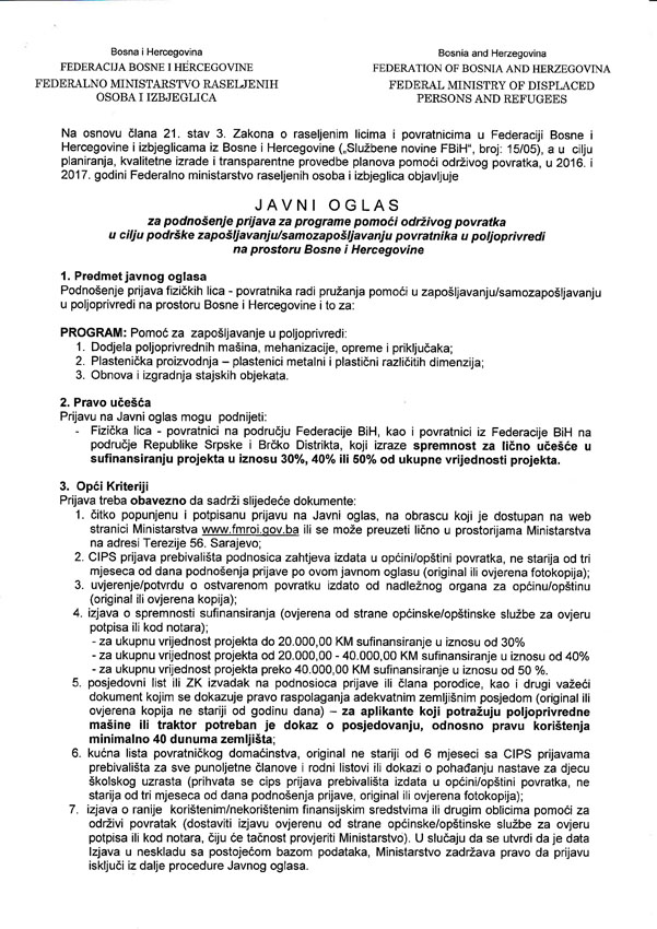 Javni Oglas za podnosenje prijava za programe pomoci-1-1