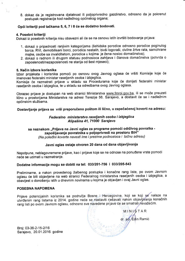 Javni Oglas za podnosenje prijava za programe pomoci-1-2