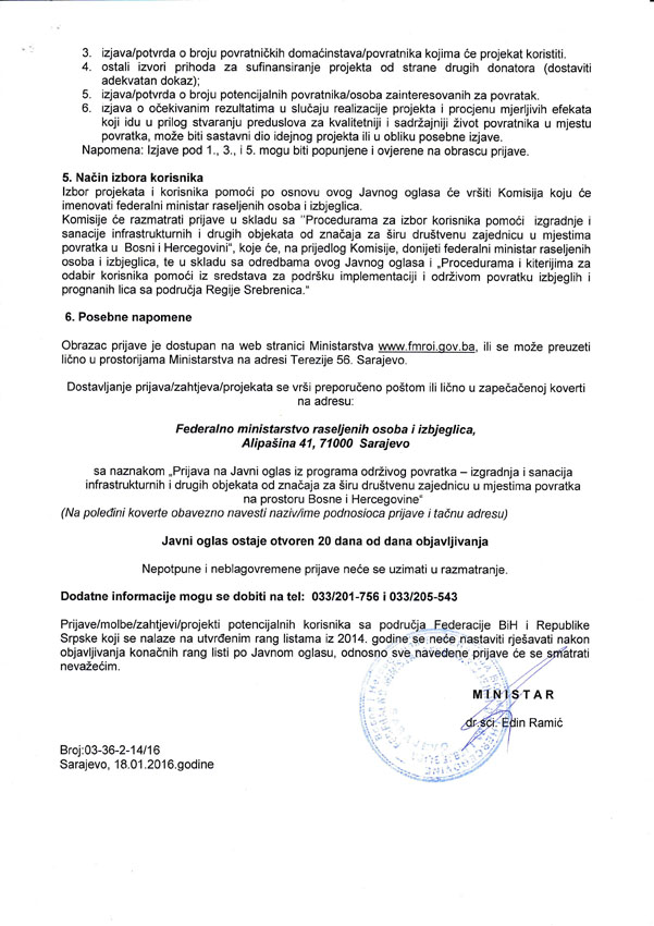 Javni oglas za podnosenje prijava za programe pomoci-2