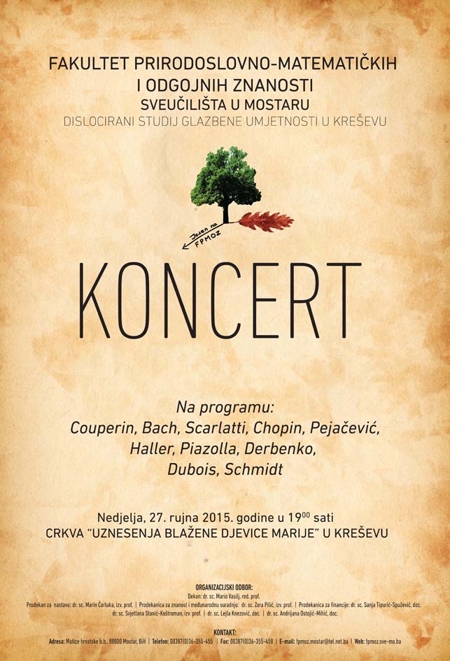 Koncert - Dislocirani studij glazbene umjetnosti - najava